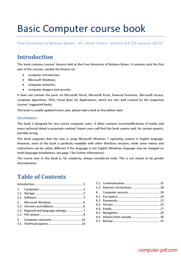 computer application pdf tutorials